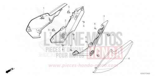 COUVERCLE LATERAL MSX125AR de 2024